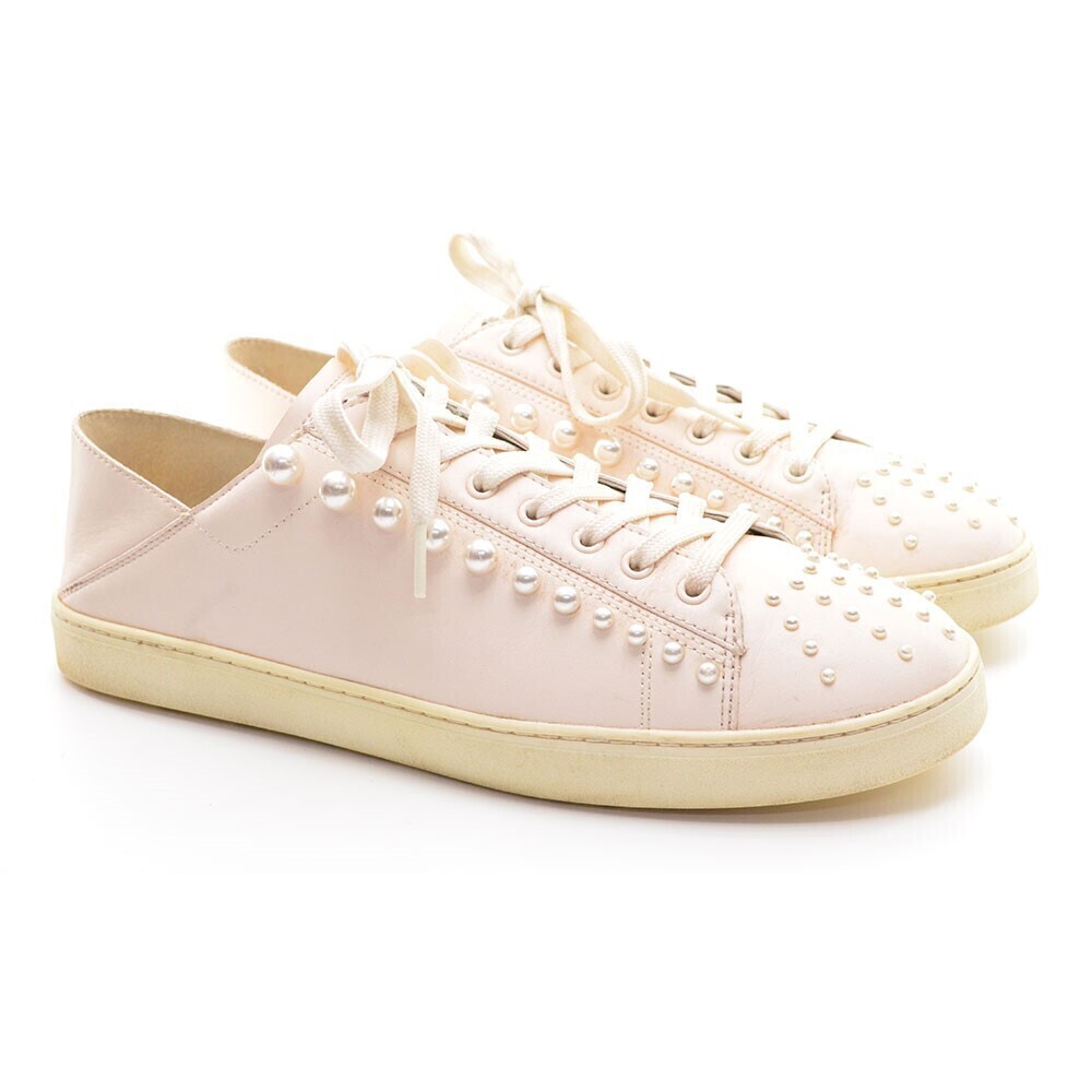 Stuart Weitzman Goldie Pink Convertible Sneakers 10.5 M